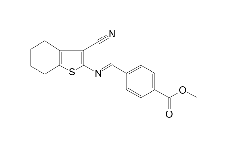 Methyl 4-((E)-[(3-cyano-4,5,6,7-tetrahydro-1-benzothien-2-yl)imino]methyl)benzoate