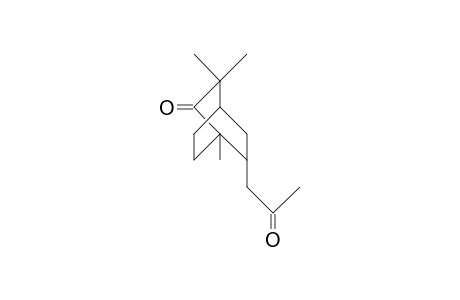 1,3,3-Trimethyl-2-oxo-6-(2-oxo-propyl)-bicyclo(2 .2.2)octane, epimer 1