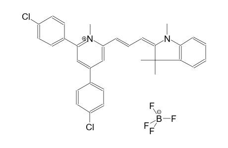 2,4-bis(4-chlorophenyl)-1-methyl-6-((1E,3E)-3-(1,3,3-trimethylindolin-2-ylidene)prop-1-en-1-yl)pyridin-1-ium tetrafluoroborate
