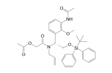 (R)-Acetic Acid {[1-(3-Acetylamino-2-methoxyphenyl)-2-(tert-butyldiphenylsilyloxy)ethyl]allylcarbamoyl} methyl ester