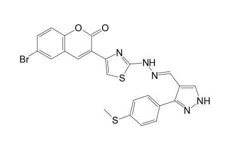 3-[4-(methylthio)phenyl]-1H-pyrazole-4-carbaldehyde[4-(6-bromo-2-oxo-2H-chromen-3-yl)-1,3-thiazol-2-yl]hydrazone