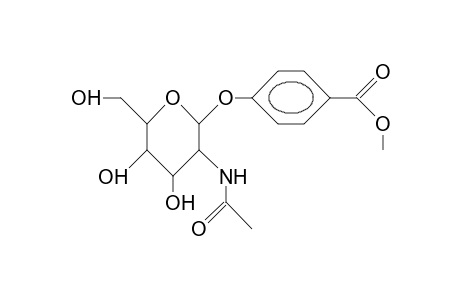 P-Methoxycarbonyl-phenyl 2-acetamido-2-deoxy-B-D-glucopyranoside