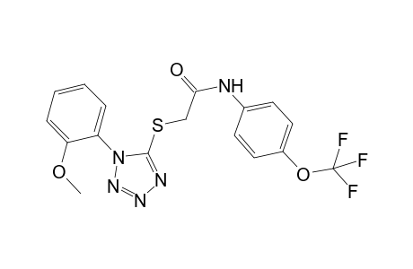 2-[1-(2-methoxyphenyl)tetrazol-5-yl]sulfanyl-N-[4-(trifluoromethoxy)phenyl]acetamide