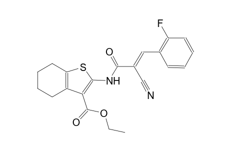 ethyl 2-{[(2E)-2-cyano-3-(2-fluorophenyl)-2-propenoyl]amino}-4,5,6,7-tetrahydro-1-benzothiophene-3-carboxylate
