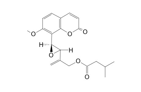 2-[(2S,3S)-3-(7-methoxy-2-oxidanylidene-chromen-8-yl)oxiran-2-yl]prop-2-enyl 3-methylbutanoate