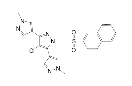 4'-chloro-1,1''-dimethyl-1'-(naphthalen-2-ylsulfonyl)-1H,1'H,1''H-4,3':5',4''-terpyrazole
