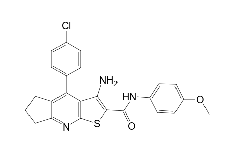3-Amino-4-(4-chlorophenyl)-N-(4-methoxyphenyl)-6,7-dihydro-5H-cyclopenta[b]thieno[3,2-e]pyridine-2-carboxamide