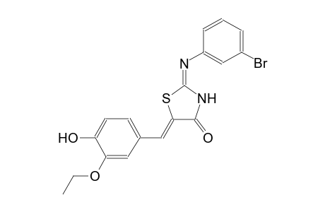 (2E,5Z)-2-[(3-bromophenyl)imino]-5-(3-ethoxy-4-hydroxybenzylidene)-1,3-thiazolidin-4-one