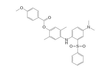 Benzoic acid, 4-methoxy-, 4-[[4-(dimethylamino)-2-(phenylsulfonyl)phenyl]amino]-2,5-dimethylphenyl ester