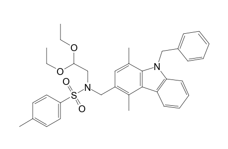 Benzenesulfonamide, N-(2,2-diethoxyethyl)-N-[[1,4-dimethyl-9-(phenylmethyl)-9H-carbazol-3-yl]methyl]-4-methyl-