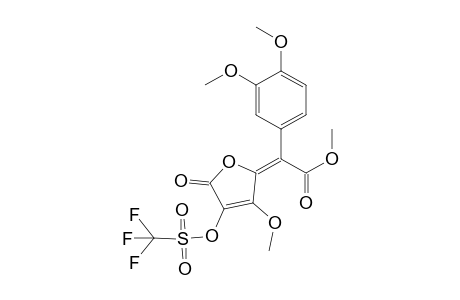4-Methoxy-5-[.alpha.-(methoxycarbonyl)-3,4-dimethoxybenzylidene]-3-(triflyloxy)-dihydrofuran-2-one