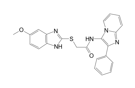 2-[(5-methoxy-1H-benzimidazol-2-yl)sulfanyl]-N-(2-phenylimidazo[1,2-a]pyridin-3-yl)acetamide