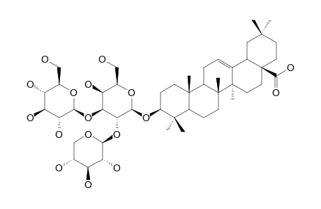 ARALIASAPONIN-V;28-OLEANOLIC-ACID-3-O-BETA-D-GLUCOPYRANOSYL-(1->3)-[BETA-D-XYLOPYRANOSYL-(1->2)]-BETA-D-GALACTOPYRANOSIDE