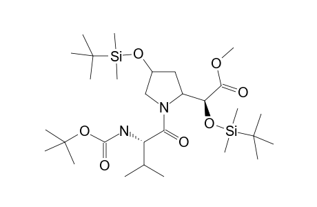 t-Butoxycarbonyl-L-valyl-(2S)-2,5-bis[(t-butyl)dimethylsilyloxy]-homoproline - methyl ester