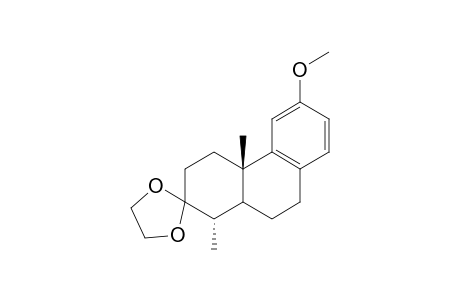 3,3-Ethylenedioxy-12-methoxy-19-norpodocarp-8,11,13-triene
