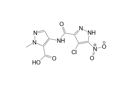 4-{[(4-chloro-5-nitro-1H-pyrazol-3-yl)carbonyl]amino}-1-methyl-1H-pyrazole-5-carboxylic acid