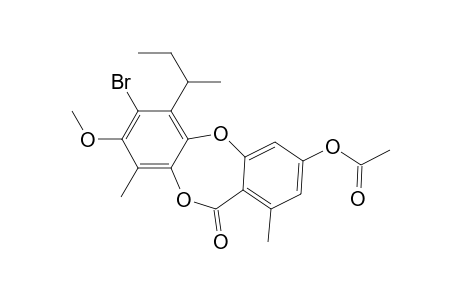 11H-Dibenzo[b,e][1,4]dioxepin-11-one, 3-(acetyloxy)-7-bromo-8-methoxy-1,9-dimethyl-6-(1-methylpropyl)-