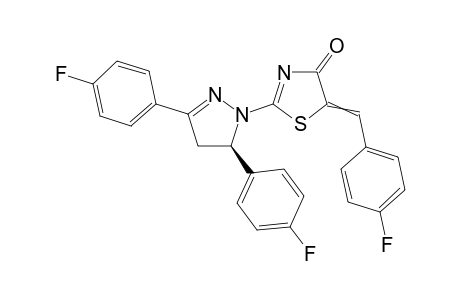 (5R)-2-[3,5-Di(4-fluoro-phenyl)-4,5-dihydropyrazol-1-yl]-5-(4-fluorobenzylidene)thiazol-4-one