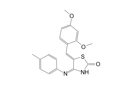 (4E,5Z)-5-(2,4-dimethoxybenzylidene)-4-[(4-methylphenyl)imino]-1,3-thiazolidin-2-one