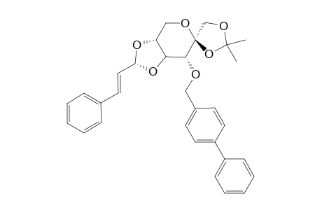 1,2-O-Isopropylidene-3-O-(p-phenylbenzyl)-4,5-O-[(1'R)-trans-3'-phenyl-2'-propen-1'-yl]-.beta.-D-fluctopyranose