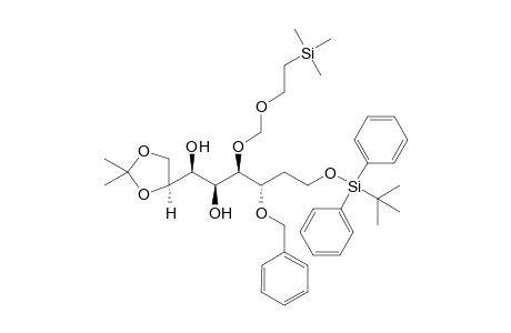 (1S,2S,3R,4S)-4-(Benzyloxy)-6-(tert-butyldiphenylsilyloxy)-1-[(S)-2,2-dimethyl-1,3-dioxolan-4-yl]-3-[(2-(trimethylsilylethoxy)methoxy]hexane-1,2-diol