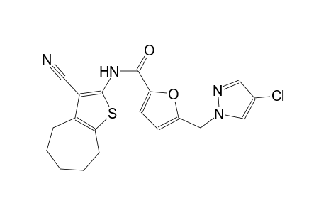 2-furancarboxamide, 5-[(4-chloro-1H-pyrazol-1-yl)methyl]-N-(3-cyano-5,6,7,8-tetrahydro-4H-cyclohepta[b]thien-2-yl)-