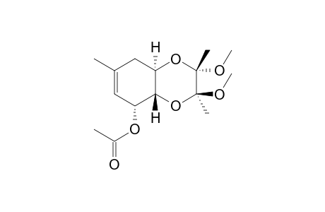 (2S,3S,4aS,5R,8aR)-2,3-Dimethoxy-2,3,7-trimethyl-2,3,4a,5,8,8a-hexahydro-1,4-benzodioxin-5-yl ethanoate