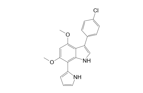 2-[3'-(4-Chlorophenyl)-4',6'-dimethoxyindol-7'-yl)pyrroline