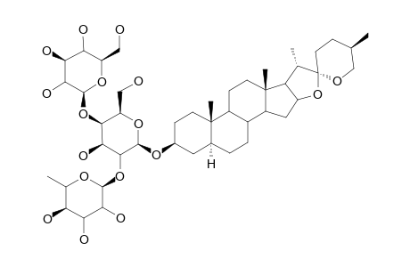 TERRESTROSIN-B;(25S)-5-ALPHA-SPIROSTAN-3-BETA-OL-3-O-BETA-D-GLUCOPYRANOSYL-(1->4)-[ALPHA-L-RHAMNOPYRANOSYL-(1->2)]-BETA-D-GALACTOPYRANOSIDE