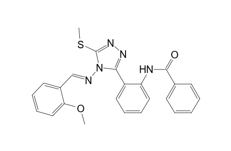 N-[2-[4-[(E)-(2-methoxyphenyl)methyleneamino]-5-methylsulfanyl-1,2,4-triazol-3-yl]phenyl]benzamide