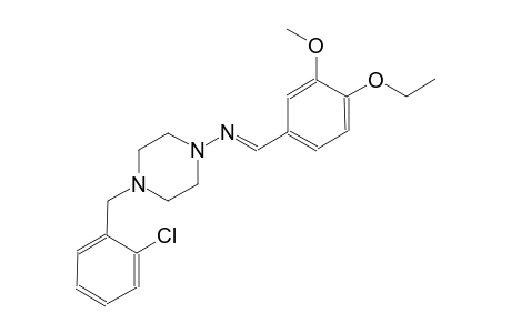 4-(2-chlorobenzyl)-N-[(E)-(4-ethoxy-3-methoxyphenyl)methylidene]-1-piperazinamine