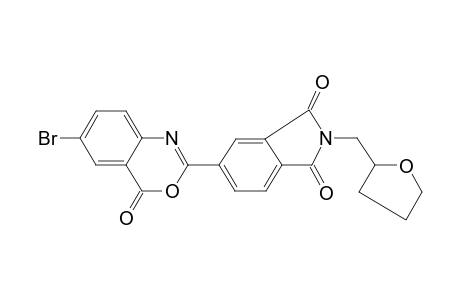 5-(6-bromanyl-4-oxidanylidene-3,1-benzoxazin-2-yl)-2-(oxolan-2-ylmethyl)isoindole-1,3-dione