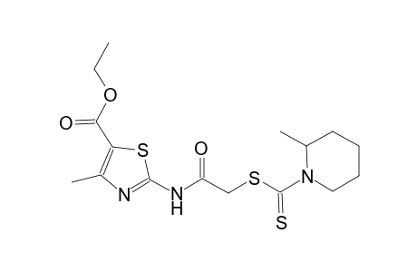 ethyl 4-methyl-2-[({[(2-methyl-1-piperidinyl)carbothioyl]sulfanyl}acetyl)amino]-1,3-thiazole-5-carboxylate