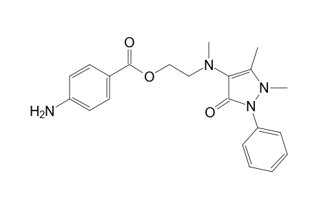 p-aminobenzoic acid, 2-[(antipyrinylmethyl)amino]ethyl ester
