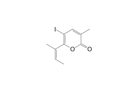 6-[(Z)-2-Butenyl]-5-iodo-3-methyl-2(2H)-pyranone