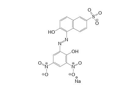 2-Naphthalenesulfonic acid, 6-hydroxy-5-[(2-hydroxy-3,5-dinitrophenyl)azo]-, monosodium salt