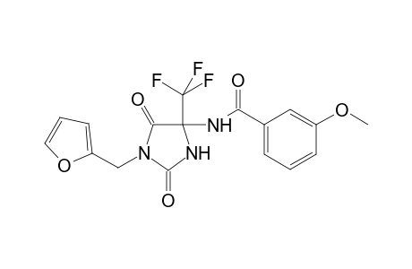 N-[1-(2-furanylmethyl)-2,5-dioxo-4-(trifluoromethyl)-4-imidazolidinyl]-3-methoxybenzamide