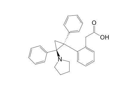 Benzeneacetic acid, .alpha.-[1,2-diphenyl-2-(1-pyrrolidinyl)cyclopropyl]-