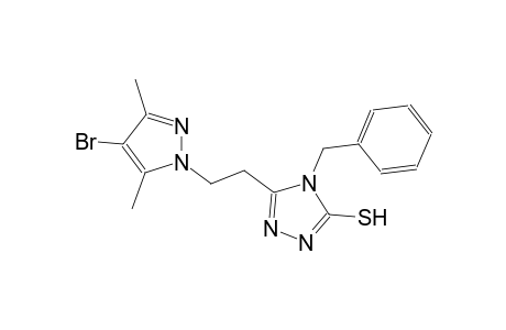 4-benzyl-5-[2-(4-bromo-3,5-dimethyl-1H-pyrazol-1-yl)ethyl]-4H-1,2,4-triazole-3-thiol