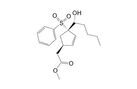 Methyl [(1S*,4R*)-4-benzenesulfonyl-4-{(R*)-1-hydroxypentyl}-2-cyclopenten-1-yl]acetate