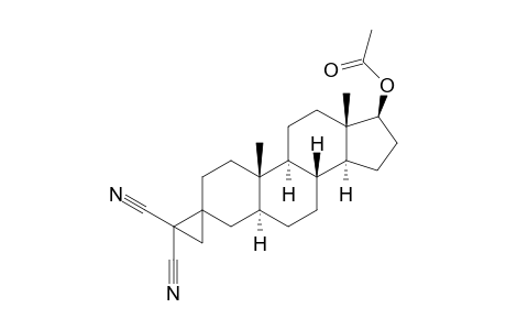 17beta-Acetoxy-spiro[5alpha-androstan-3,1'-cyclopropan]-2',2'-dicarbonitrile