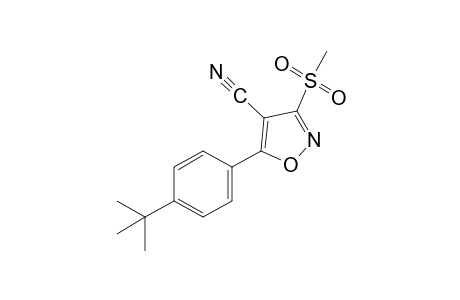 5-(p-tert-butylphenyl)-3-(methylsulfonyl)-4-isoxazolecarbonitrile