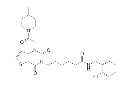 N-(2-chlorobenzyl)-6-(1-[2-(4-methyl-1-piperidinyl)-2-oxoethyl]-2,4-dioxo-1,4-dihydrothieno[3,2-d]pyrimidin-3(2H)-yl)hexanamide