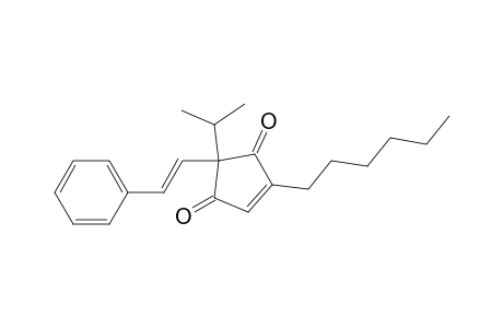 2-Hexyl-5-isopropyl-5-styrylcyclopent-2-en-1,4-dione