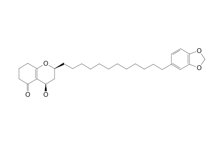 2-[(3,4-METHYLENEDIOXYPHENYL)-DODECYL]-4-HYDROXY-2,3,4,6,7,8-HEXAHYDRO-2-H-1-BENZOPYRAN-5-ONE