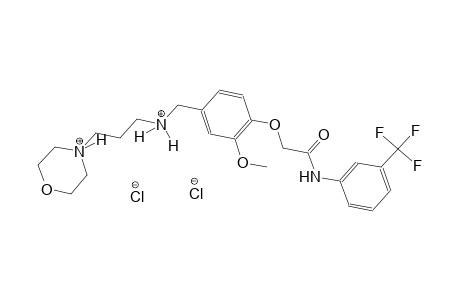 4-{3-[(3-methoxy-4-{2-oxo-2-[3-(trifluoromethyl)anilino]ethoxy}benzyl)ammonio]propyl}morpholin-4-ium dichloride