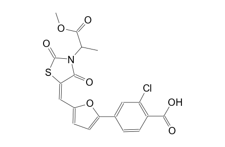 2-chloro-4-(5-{(E)-[3-(2-methoxy-1-methyl-2-oxoethyl)-2,4-dioxo-1,3-thiazolidin-5-ylidene]methyl}-2-furyl)benzoic acid