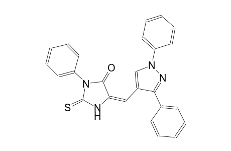 (5E)-5-[(1,3-diphenyl-1H-pyrazol-4-yl)methylene]-3-phenyl-2-thioxo-4-imidazolidinone