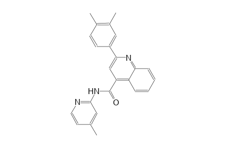 2-(3,4-dimethylphenyl)-N-(4-methyl-2-pyridinyl)-4-quinolinecarboxamide