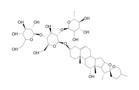 (25R)-SPIROST-5-EN-3beta,12alpha-DIOL 3-O-alpha-L-RHAMNOPYRANOSYL-(1->2)-O-(beta-D-GLUCOPYRANOSYL-(1->4))-beta-D-GLUCOPYRANOSIDE